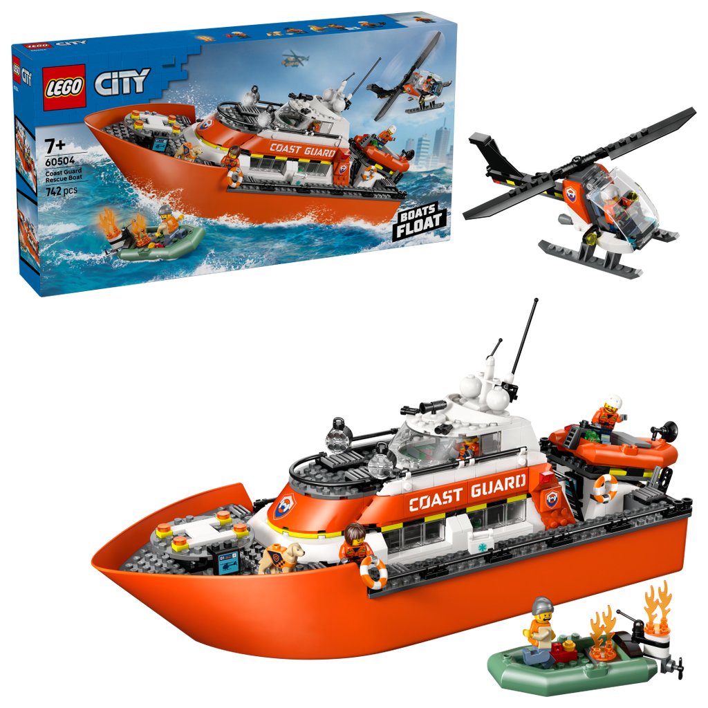 60504 | LEGO® City Coast Guard Rescue Boat & Helicopter