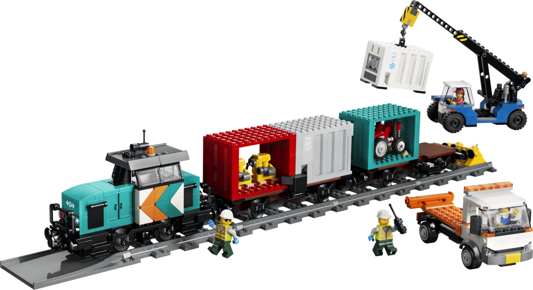 60509 | LEGO® City Harbor Freight Train with Crane & Truck